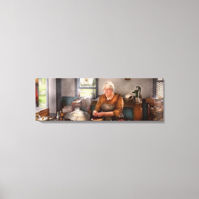 Chef - Kitchen - Cleaning cherries Canvas Print (Front)