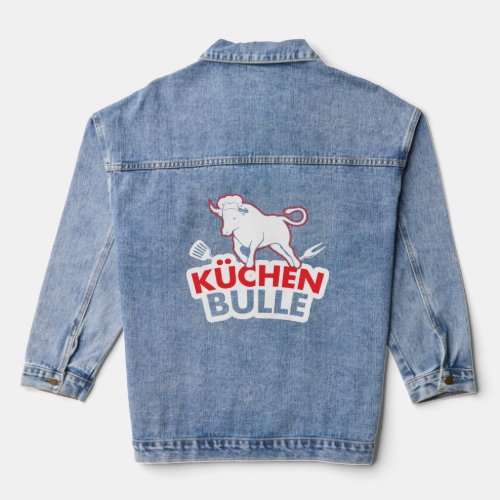 Chef Kitchen Food Cooking Work Kitchen Bull  Denim Jacket