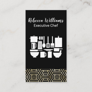 Chef Kitchen Utensils Business Card
