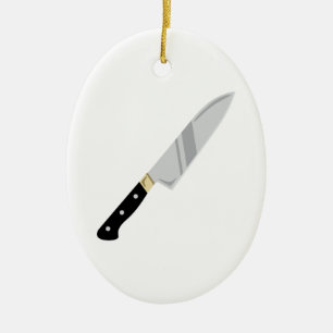 Chef Knife Ceramic Ornament