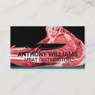 Chef Knife Steak Business Card