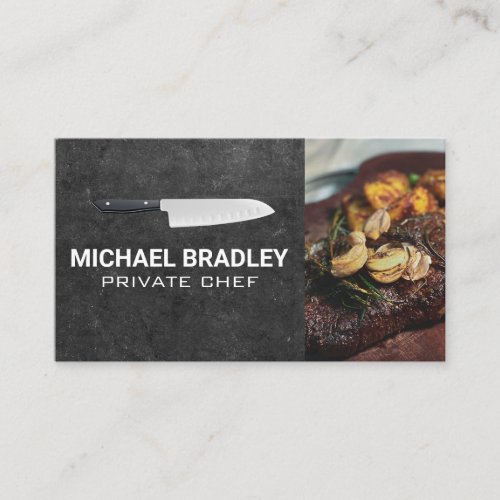 Chef Knife  Steak Business Card