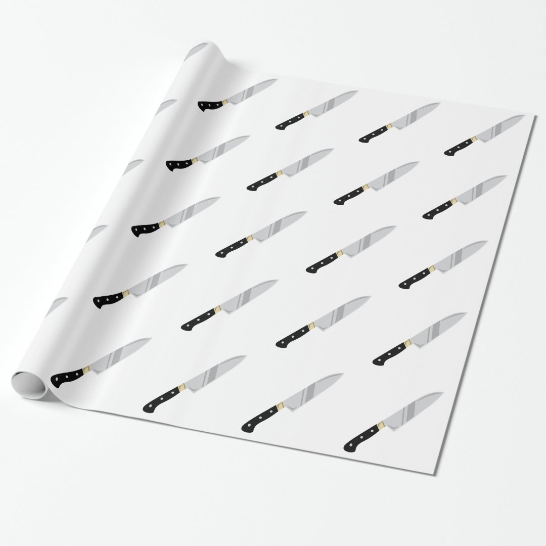 Chef Knife Wrapping Paper Zazzle