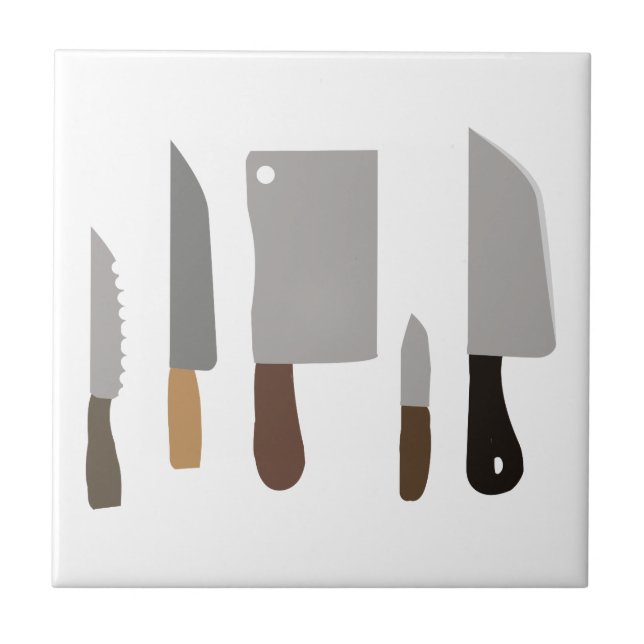Chef Knives Ceramic Tile (Front)