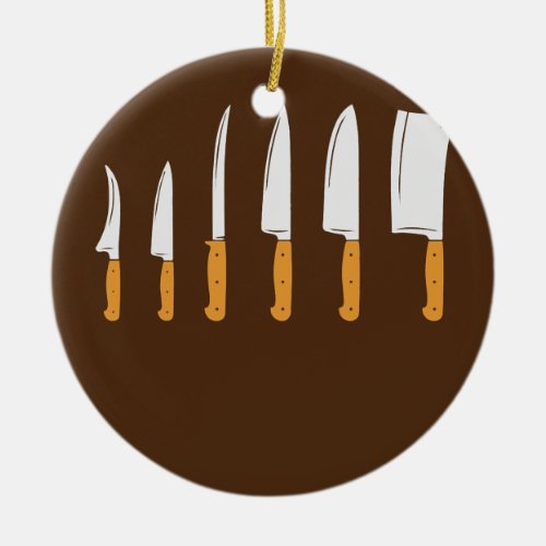 Chef Knives Kitchen Knives Collection  Ceramic Ornament
