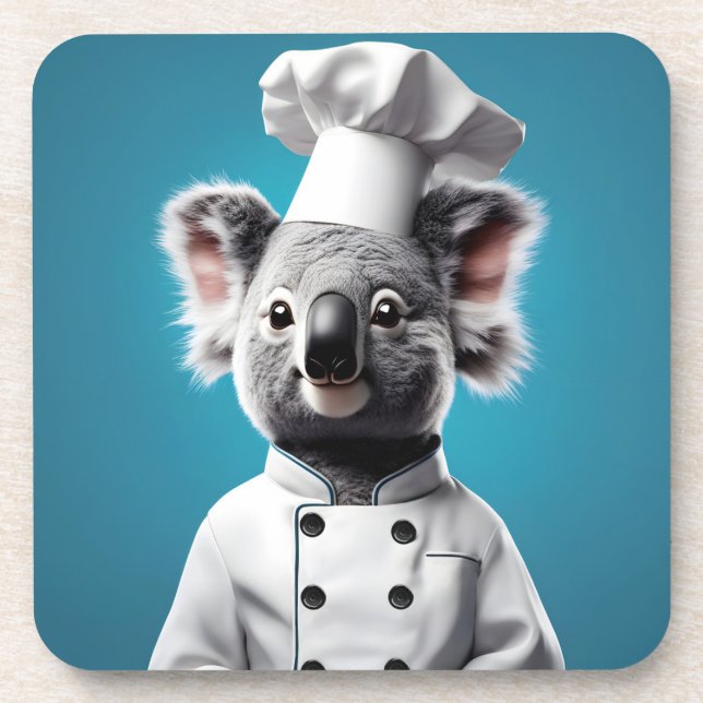 Chef Koala Beverage Coaster (Front)