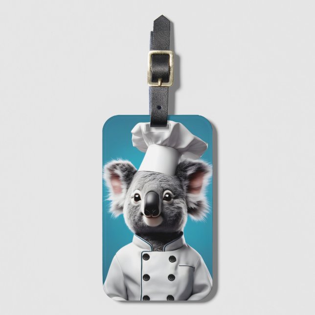 Chef Koala Luggage Tag (Front Vertical)