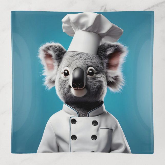 Chef Koala Trinket Tray (Front)