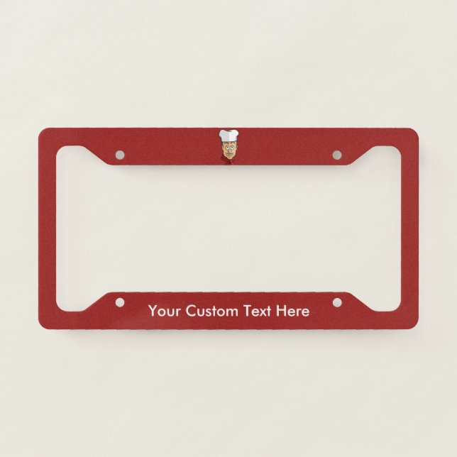 Chef License Plate Frame (Front)