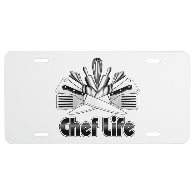 Chef Life: Kitchen Utensils License Plate (Front)