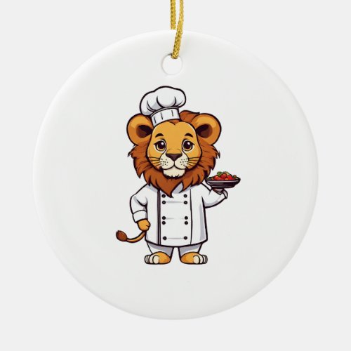 Chef Lion Classic Ceramic Ornament