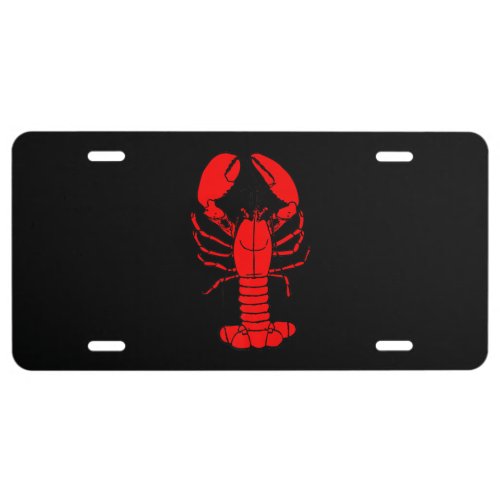 Chef  lobster  Cartoon lobster Lovers Gift License Plate
