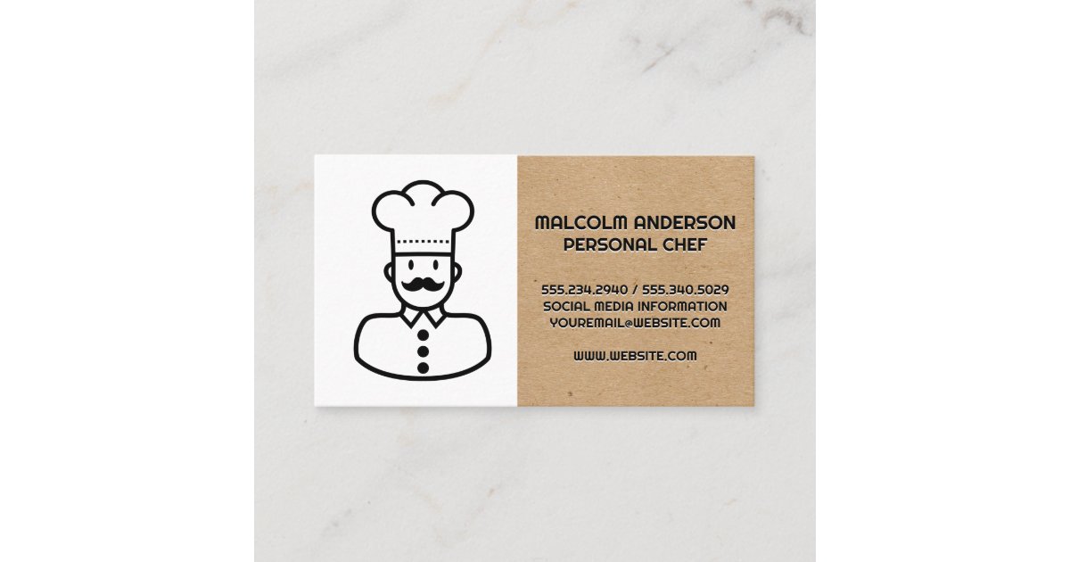 Chef Logo Business Card | Zazzle