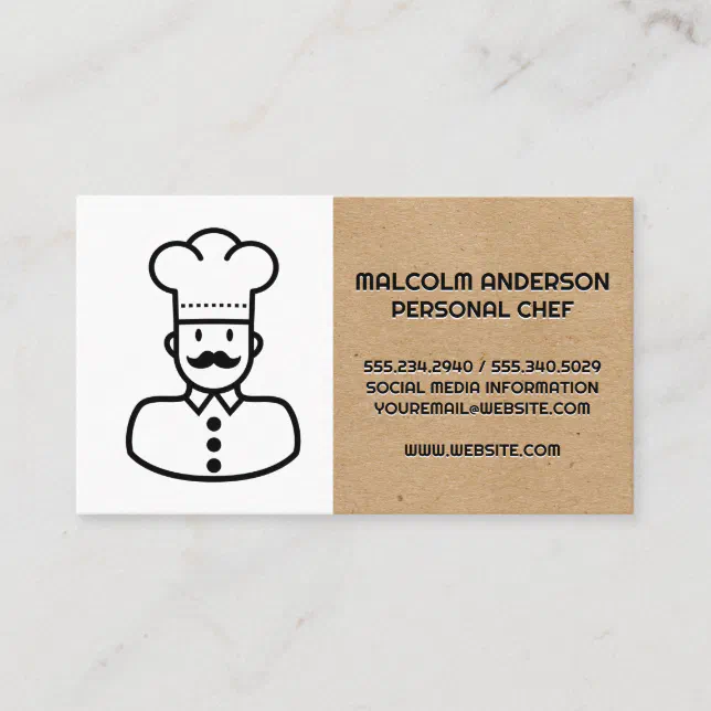 Chef Logo Business Card | Zazzle