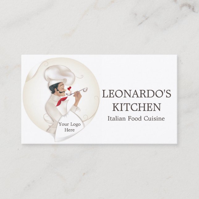 Chef Logo For Chef,Catering,Restaurant Business Card (Front)