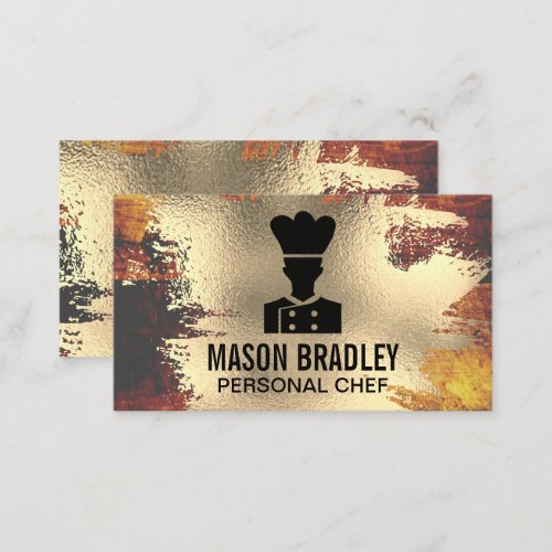 Chef Logo  Gold Foil  Business Card