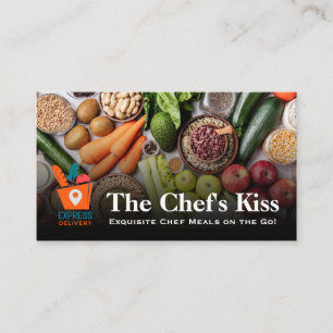 Chef Logo   Groceries Logo   Delivery Service Business Card