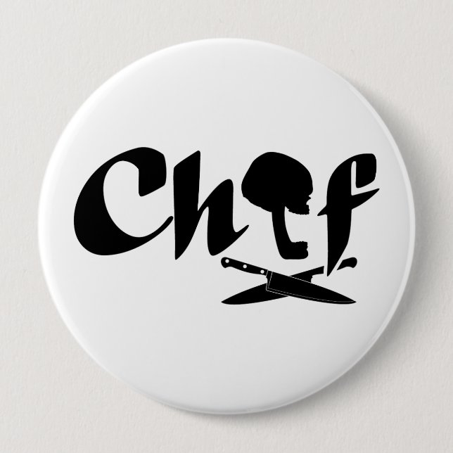 Chef Logo Pinback Button (Front)