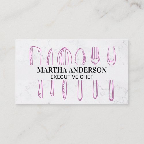 Chef  Marble  Kitchenware Business Card