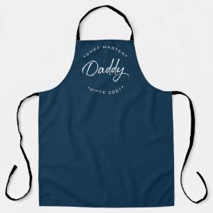 Chef Master Daddy Personalized Year Modern Apron