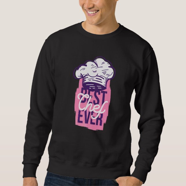 Chef Men Women Cook Pastry Chef Cooking Food Sweatshirt (Front)