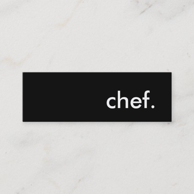 chef. mini business card (Front)