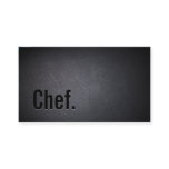 Chef Minimalist Black Typography Business Card Chef Minimalist Black Typography Business Card