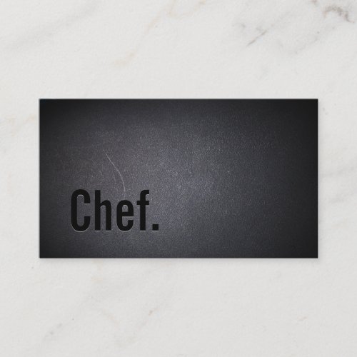 Chef Minimalist Black Typography Business Card