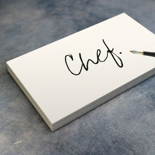 Customizable Free Handwriting Script Chef Business Card