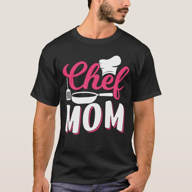 Chef Mom Mother Mommy Cook Cooking retro T-Shirt (Front)