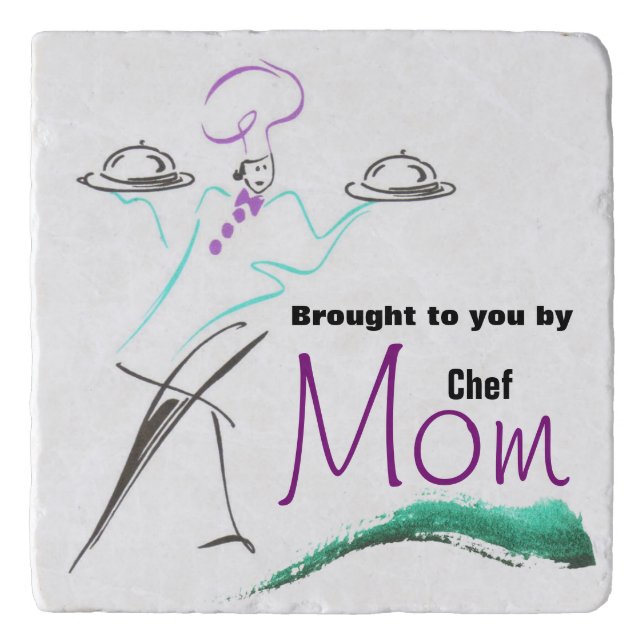 Chef Mom Stone Trivet (Front)