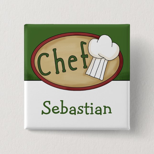 Chef Name ID Pinback Button (Front)