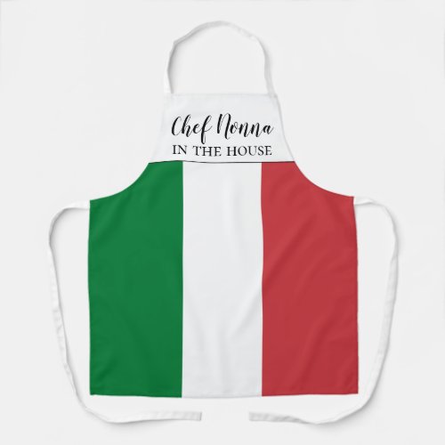 Chef Nonna Italy Flag All_Over Print Apron