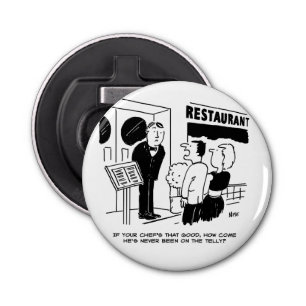 Chef Not Been on Television Cartoon. Chef's pocket Bottle Opener