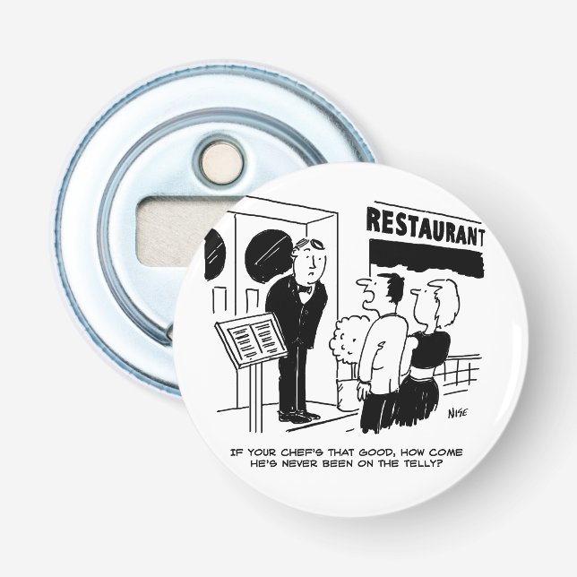 Chef Not Been on Television Cartoon. Chef's pocket Bottle Opener (Front)