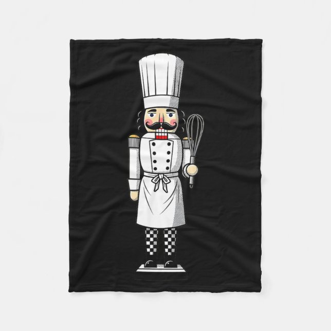 Chef Nutcracker Cook Hat Xmas  Fleece Blanket (Front)