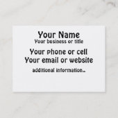 chef nutrition dietitian business card (Back)