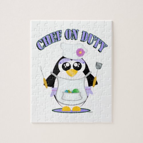 Chef on Duty Penguin Female Jigsaw Puzzle