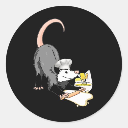 Chef Opossum Possum In A Chefs Hat Master Cooking  Classic Round Sticker