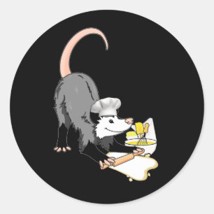 Chef Opossum Possum In A Chefs Hat Master Cooking Classic Round Sticker