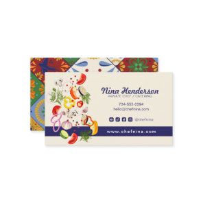 Chef or Catering or Restaurant Beautiful Tile  Business Card