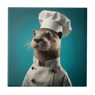 Chef Otter Ceramic Tile
