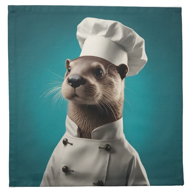 Chef Otter Cloth Napkin (Front)