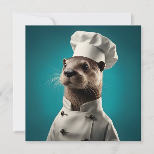 Chef Otter Holiday Card