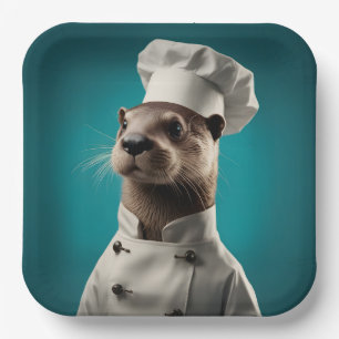Chef Otter Paper Plates