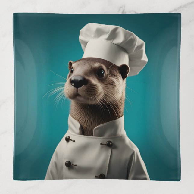Chef Otter Trinket Tray (Front)