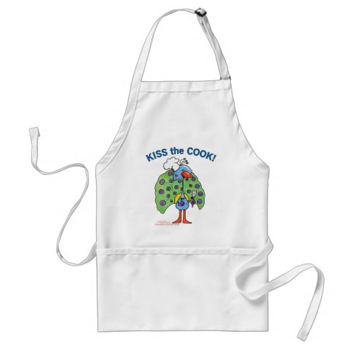 Chef Peacock Kiss the Cook Adult Apron