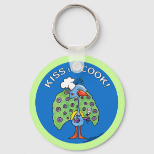 Chef Peacock, Kiss the Cook! Keychain