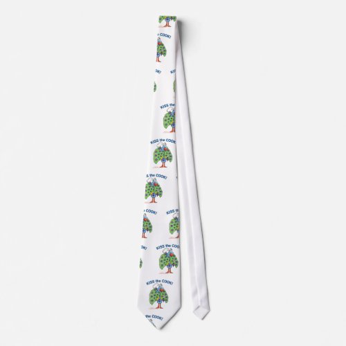 Chef Peacock Kiss the Cook Neck Tie