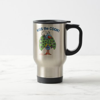 Chef Peacock  Kiss The Cook! Travel Mug by creationhrt at Zazzle